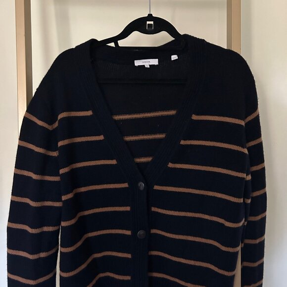 Vince Breton Stripe Cardigan, women's size medium - Picture 2 of 4